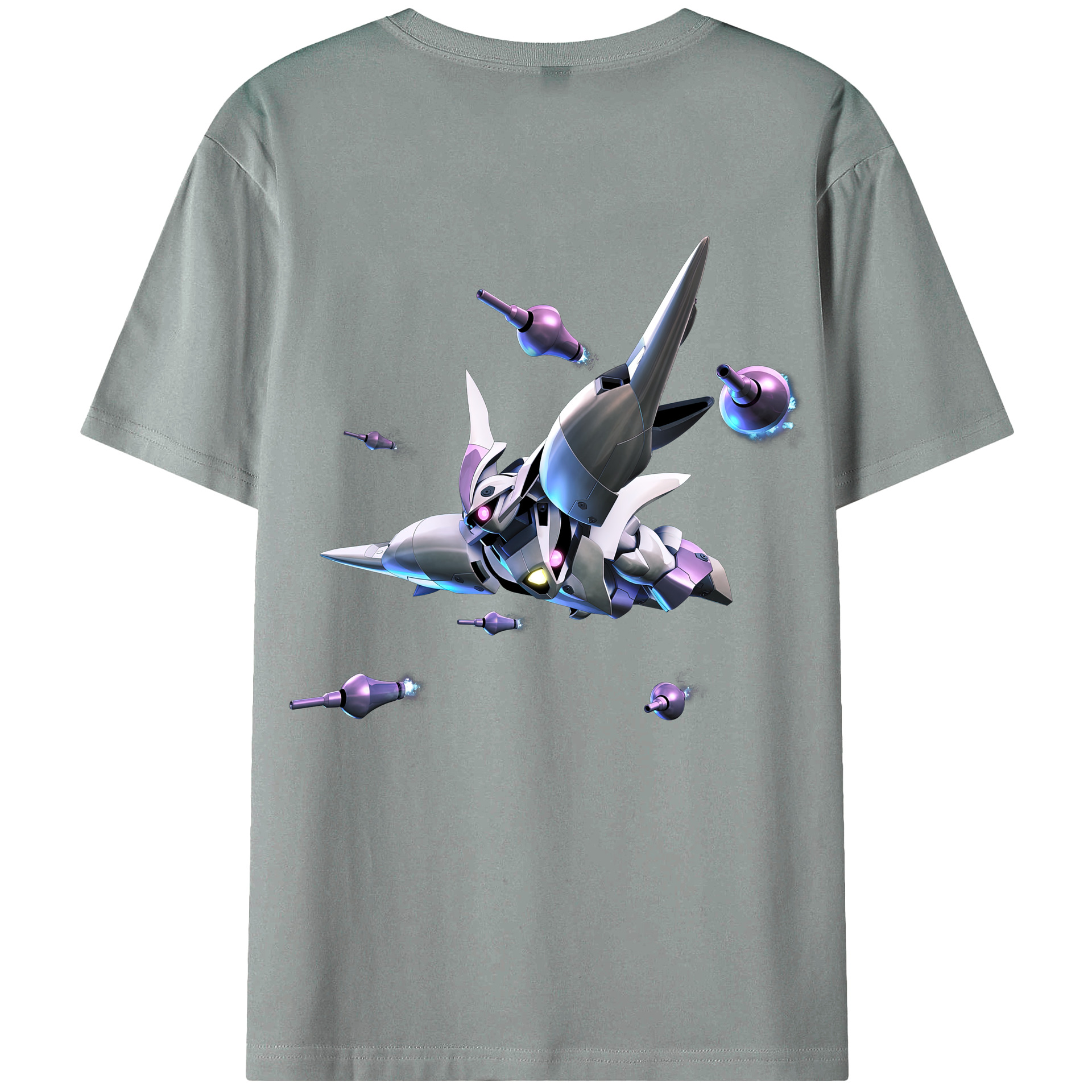 （画像用） 機動戦士ガンダム Mobile Suit Gundam 綿100％ メンズ半袖Tシャツ（バックプリント） 通気性